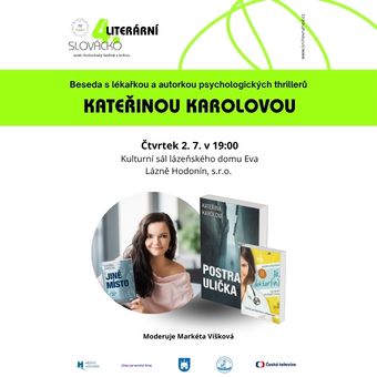 Kateřina Karolová - lékařka a autorka psychologických thrillerů – festival Literární Slovácko
