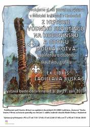 foto - Z historie vodních skautů v Hodoníně – oddíl Modrá kotva a drobná grafika se skautskou tématikou Ladislava „Šamana“ Ruska