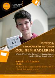 foto - Beseda s rakouským autorem Colinem Hadlerem/ překlad Veronika Benešová – festival Literární Slovácko