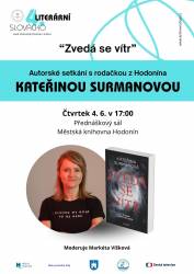 foto - Zvedá se vítr: Beseda se spisovatelkou Kateřinou Surmanovou – festival Literární Slovácko