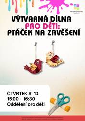 foto - Výtvarná dílna pro děti: Ptáček na zavěšení
